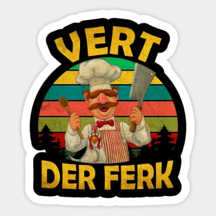 VERT DER FERK COOK VINTAGE Sticker